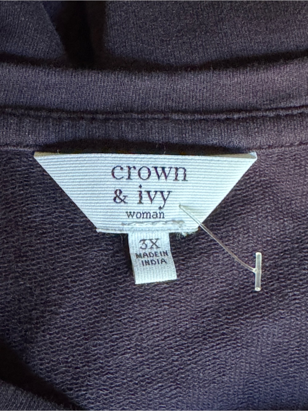 Crown&Ivy Navy Long Sleeve Top with Orange elephant and White Ruffle Hem - Picture 6 of 7